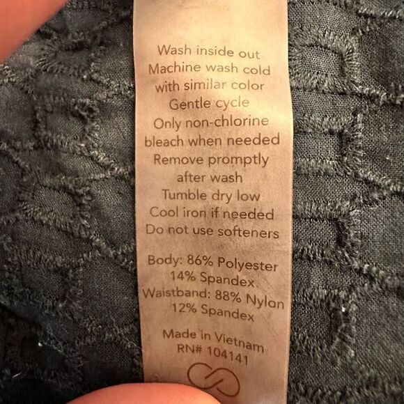 Calia by Carrie Underwood Flat Front Drawstring Athletic Shorts Blue Black Small - Picture 5 of 5